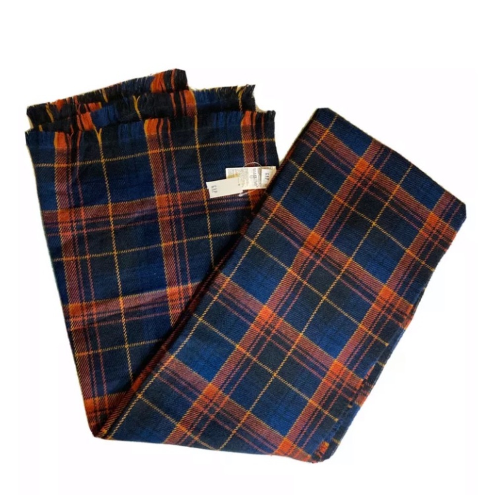 Gap Unisex Checkered/Argyle Blue And Red/Blue Scarf/Stripes/Bufanda